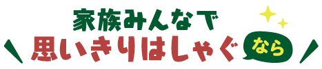家族みんなで思いきりはしゃぐなら